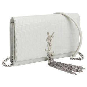 Saint Laurent Kate Bag White&Silver